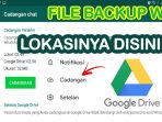 Cara Cadangkan Pesan Whatsapp