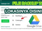 Cara Cadangkan Pesan Whatsapp