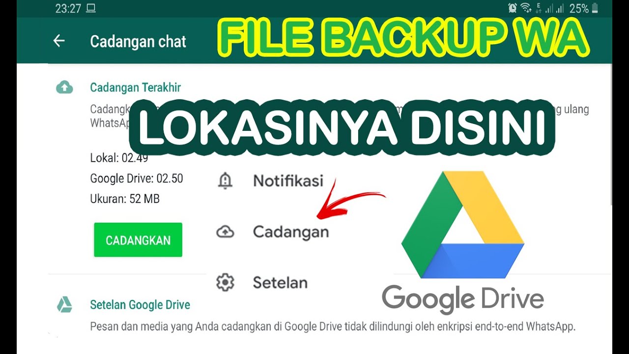 Cara Cadangkan Pesan Whatsapp