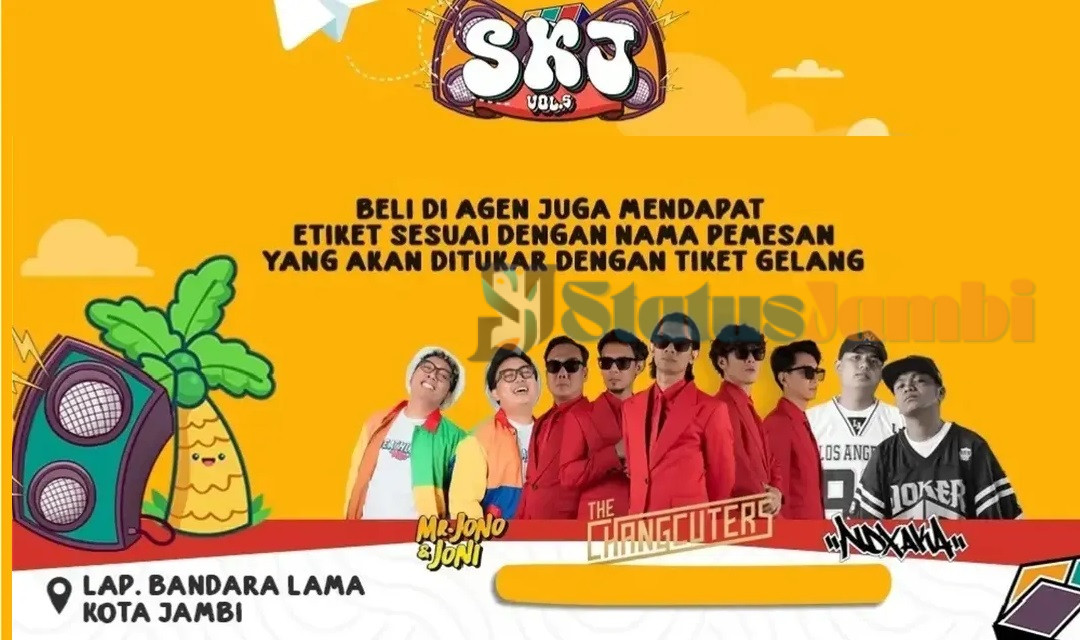 Info Pemesanan Tiket Konser NDX AKA, Jono Joni dan Changcuters di Jambi 2025